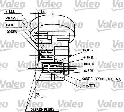 Valeo 251210 - Переключатель света Peugeot 205, 309 autosila-amz.com