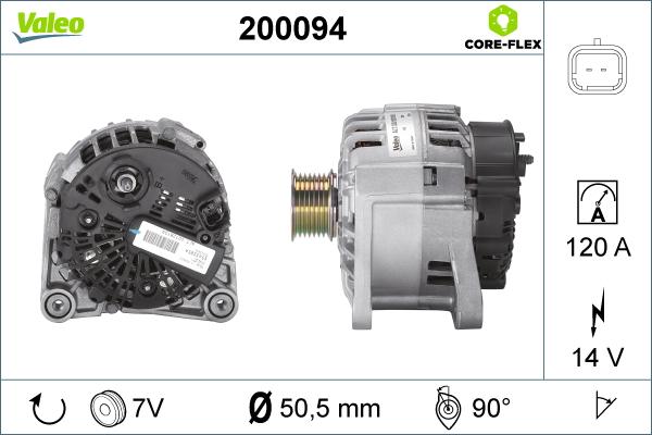 Valeo 200094 - Генератор autosila-amz.com