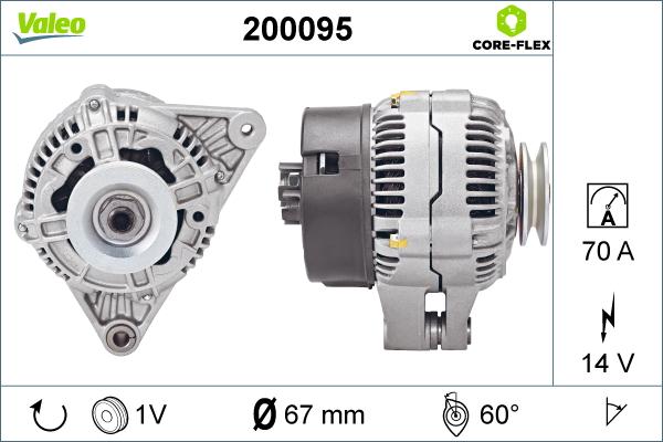 Valeo 200095 - Генератор autosila-amz.com