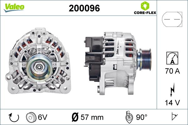 Valeo 200096 - Генератор autosila-amz.com