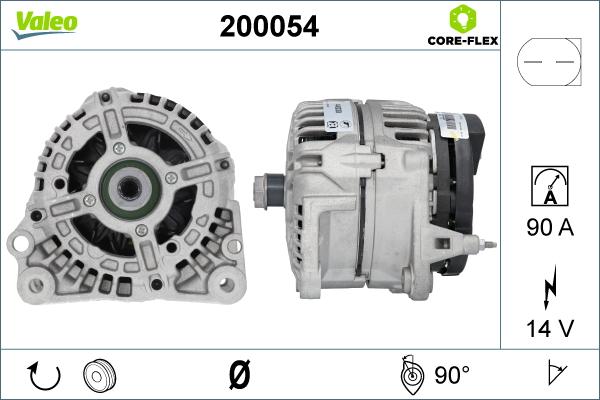 Valeo 200054 - Генератор autosila-amz.com