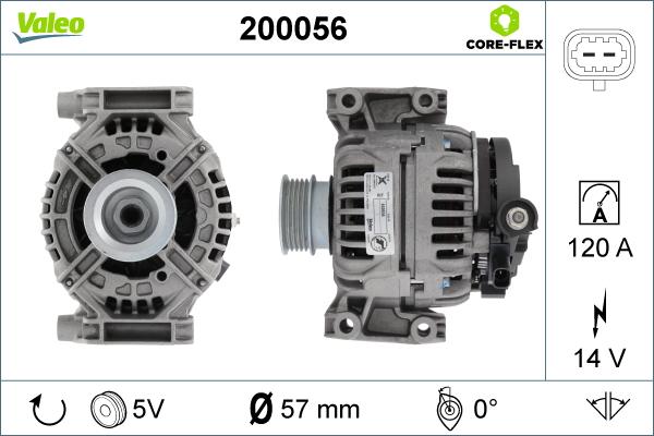 Valeo 200056 - Генератор autosila-amz.com