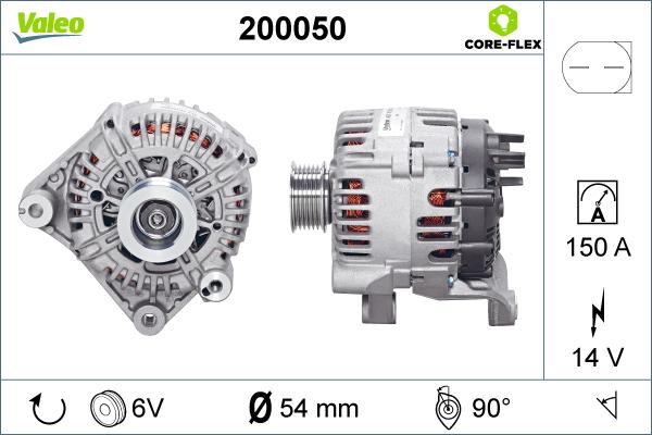 Valeo 200050 - Генератор autosila-amz.com