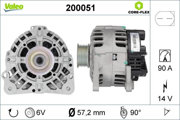 Valeo 200051 - Генератор autosila-amz.com