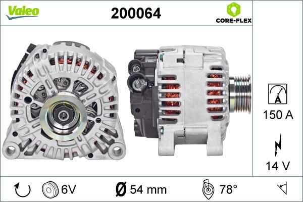 Valeo 200064 - Генератор autosila-amz.com