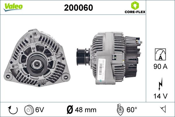 Valeo 200060 - Генератор autosila-amz.com