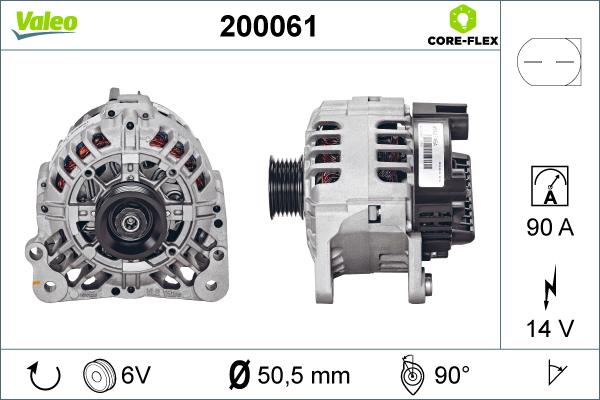 Valeo 200061 - Генератор autosila-amz.com