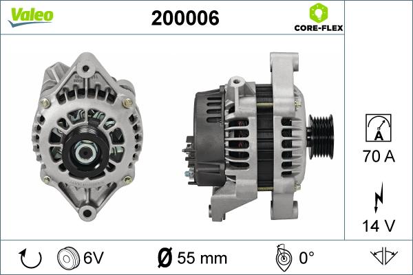 Valeo 200006 - Генератор autosila-amz.com