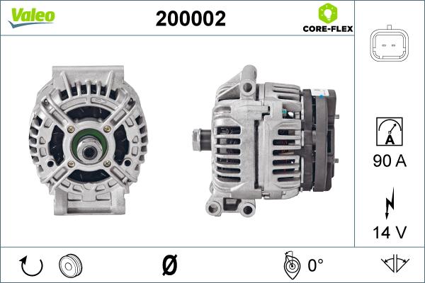 Valeo 200002 - Генератор autosila-amz.com