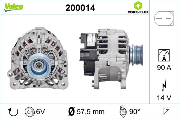 Valeo 200014 - Генератор autosila-amz.com