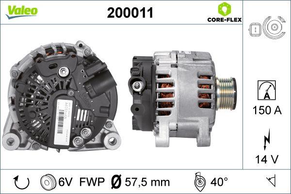 Valeo 200011 - Генератор autosila-amz.com