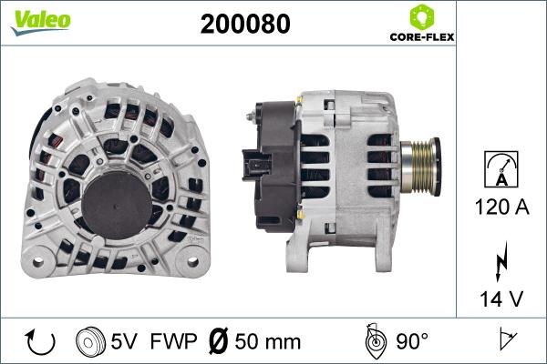 Valeo 200080 - Генератор autosila-amz.com