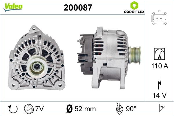 Valeo 200087 - Генератор autosila-amz.com