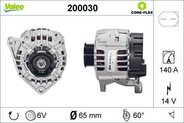 Valeo 200030 - Генератор autosila-amz.com