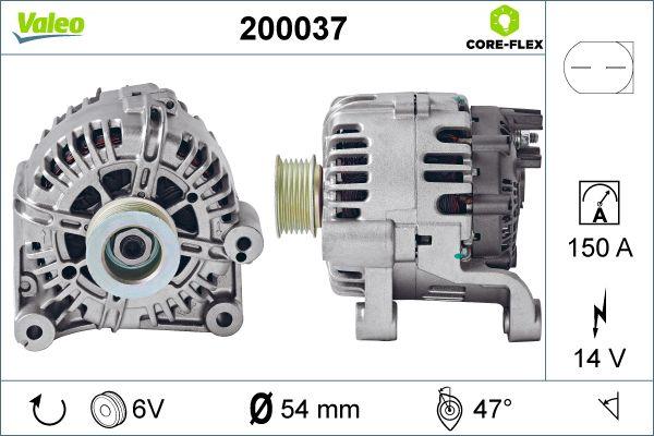 Valeo 200037 - Генератор autosila-amz.com