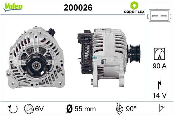 Valeo 200026 - Генератор autosila-amz.com