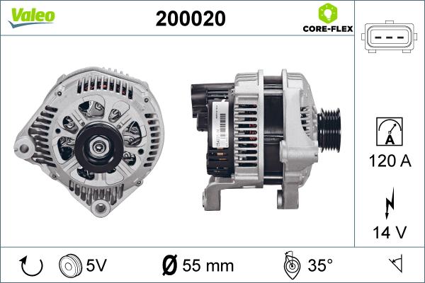 Valeo 200020 - Генератор autosila-amz.com