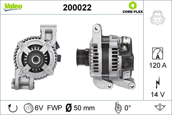 Valeo 200022 - Генератор autosila-amz.com