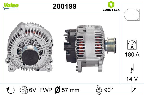 Valeo 200199 - Генератор autosila-amz.com