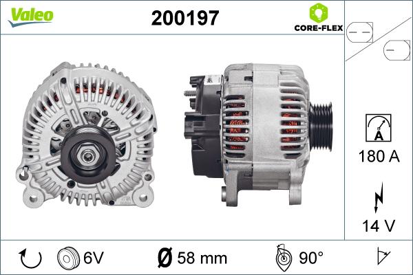 Valeo 200197 - Генератор autosila-amz.com