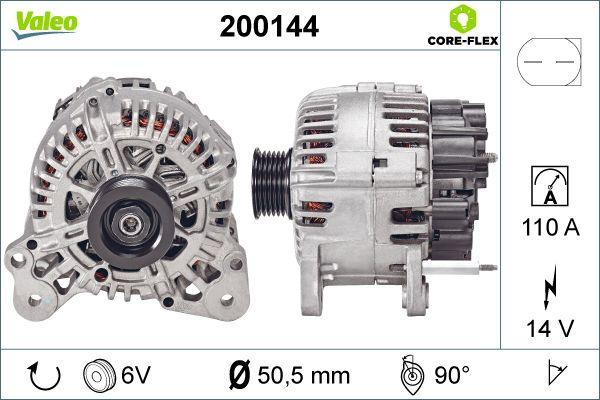 Valeo 200144 - Генератор autosila-amz.com