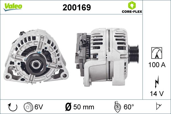 Valeo 200169 - Генератор autosila-amz.com