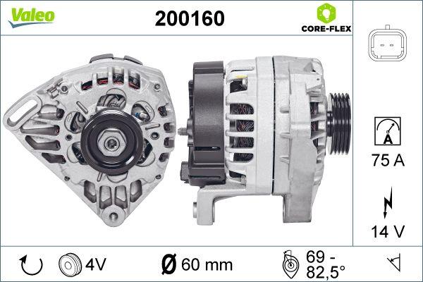 Valeo 200160 - Генератор autosila-amz.com