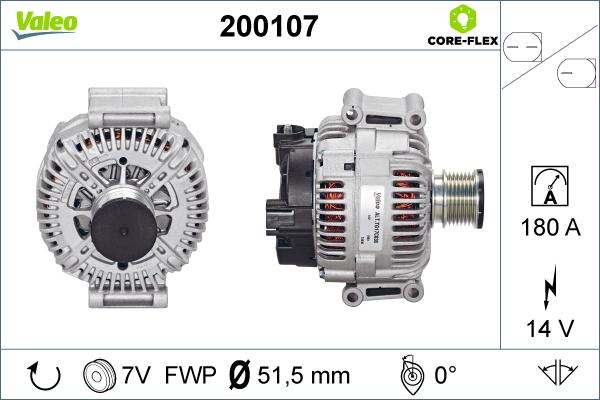 Valeo 200107 - Генератор autosila-amz.com