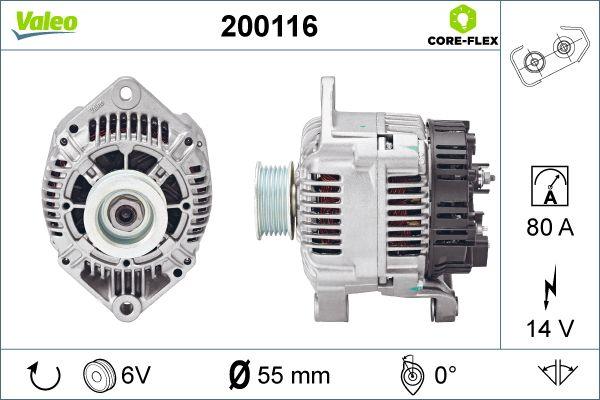 Valeo 200116 - Генератор autosila-amz.com