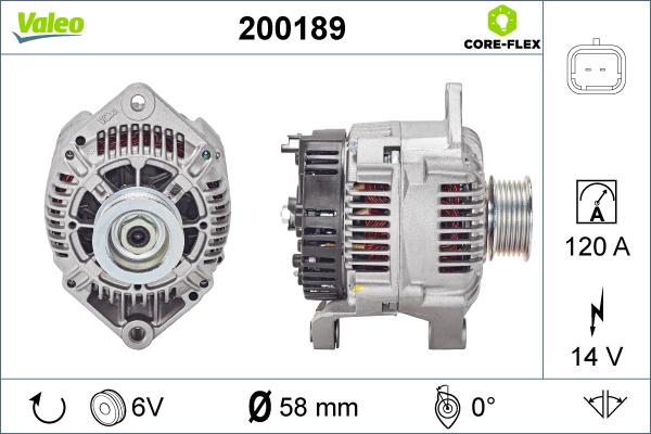 Valeo 200189 - Генератор autosila-amz.com