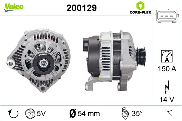 Valeo 200129 - Генератор autosila-amz.com