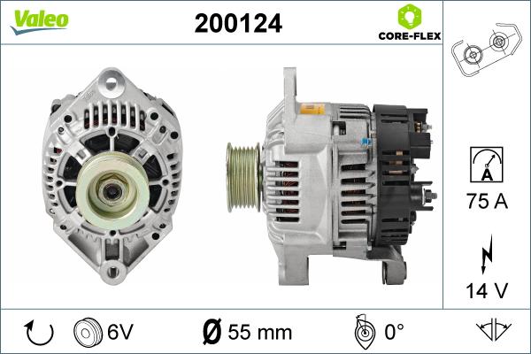 Valeo 200124 - Генератор autosila-amz.com