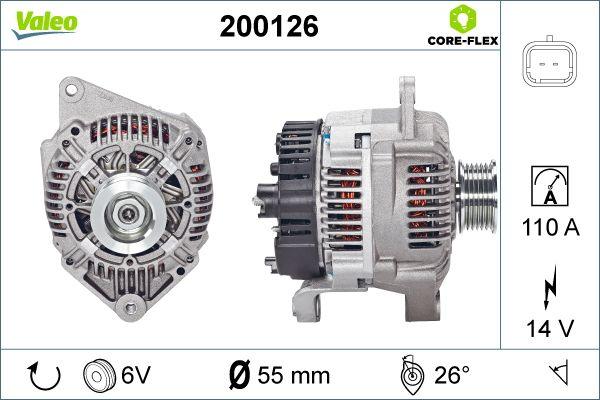 Valeo 200126 - Генератор autosila-amz.com