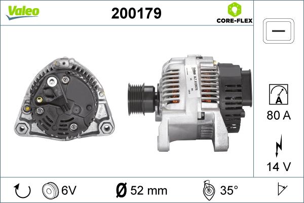 Valeo 200179 - Генератор autosila-amz.com