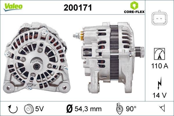 Valeo 200171 - Генератор autosila-amz.com