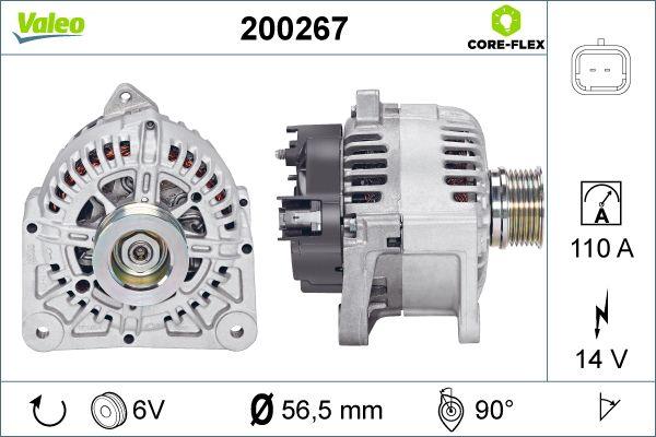 Valeo 200267 - Генератор autosila-amz.com