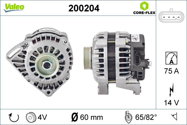 Valeo 200204 - Генератор autosila-amz.com