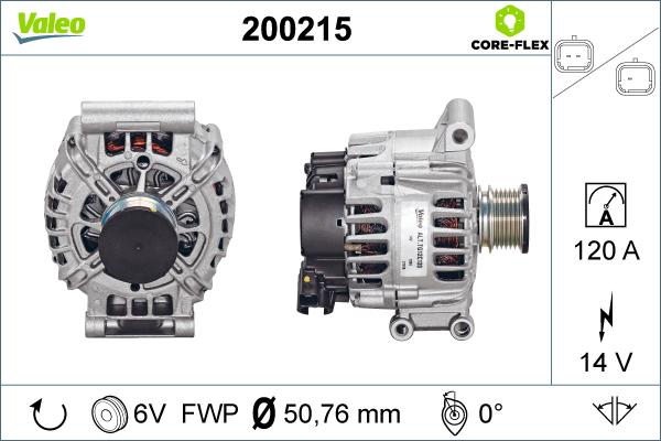 Valeo 200215 - Генератор autosila-amz.com