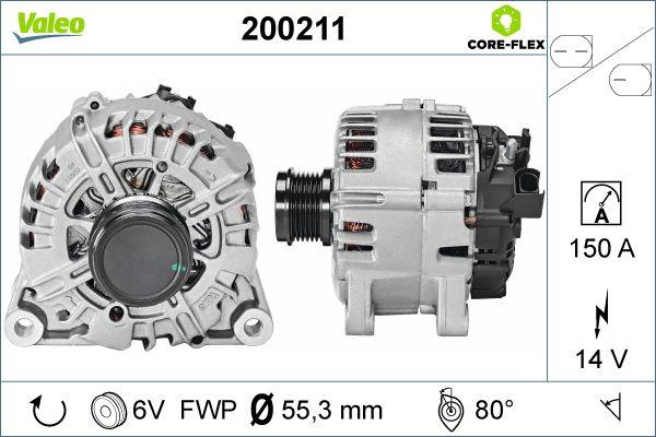 Valeo 200211 - Генератор autosila-amz.com