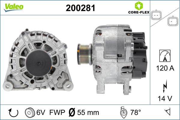 Valeo 200281 - Генератор autosila-amz.com