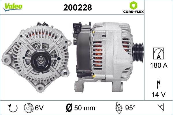 Valeo 200228 - Генератор autosila-amz.com