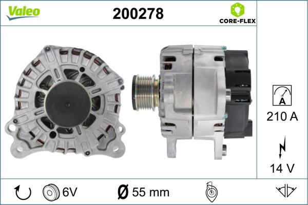 Valeo 200278 - Генератор autosila-amz.com