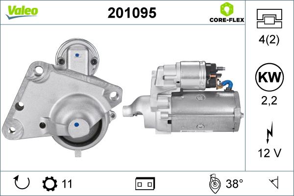 Valeo 201095 - Стартер autosila-amz.com