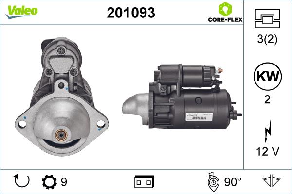 Valeo 201093 - Стартер autosila-amz.com