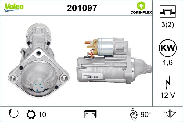 Valeo 201097 - Стартер autosila-amz.com