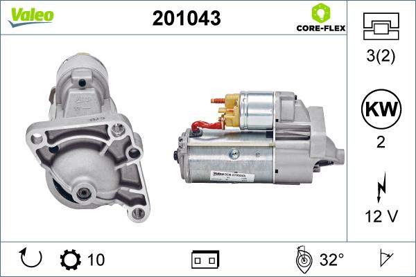 Valeo 201043 - Стартер autosila-amz.com