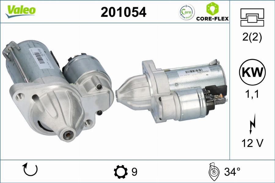 Valeo 201054 - Стартер autosila-amz.com