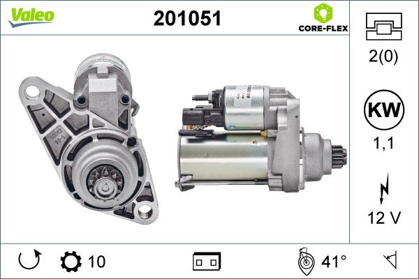 Valeo 201051 - Стартер autosila-amz.com