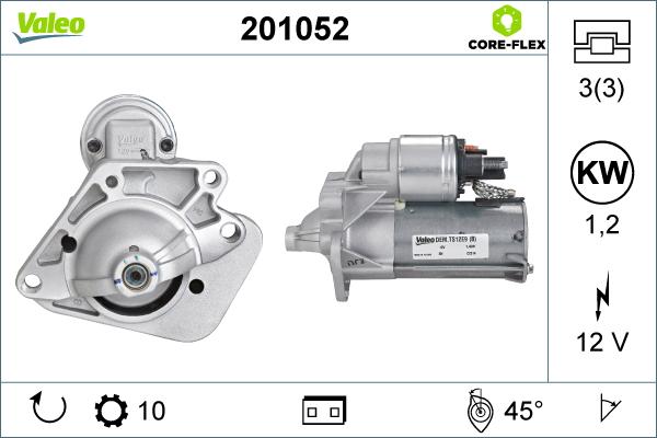 Valeo 201052 - Стартер autosila-amz.com