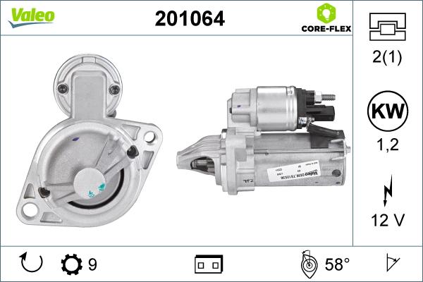 Valeo 201064 - Стартер autosila-amz.com